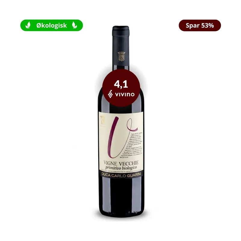 Vigne Vecchie 2024, Duca Carlo Guarini - Økologisk Primitivo, Salento, Puglia – Duca Carlo Guarini