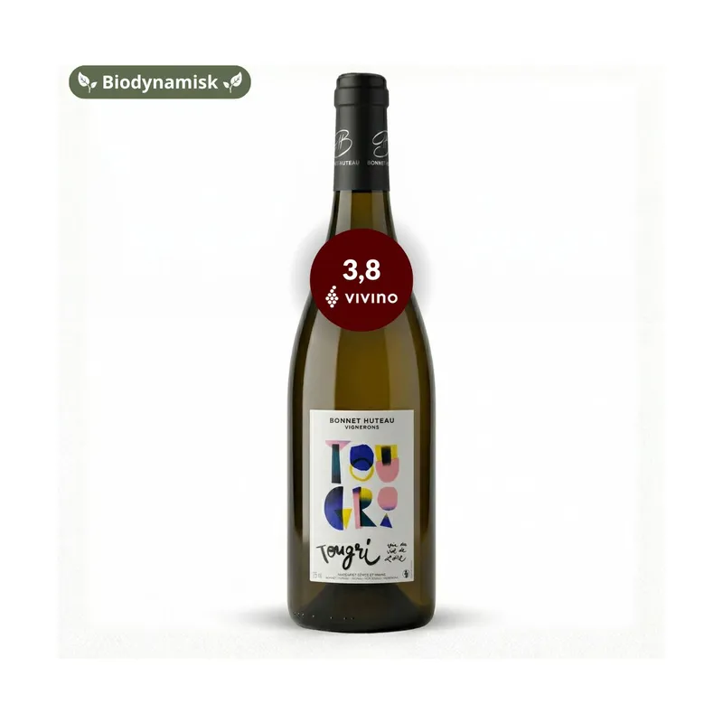 Bonnet Huteau Tougri, hvidvin, Loire Frankrig, Biodynamisk 2025 – Bonnet-Huteau