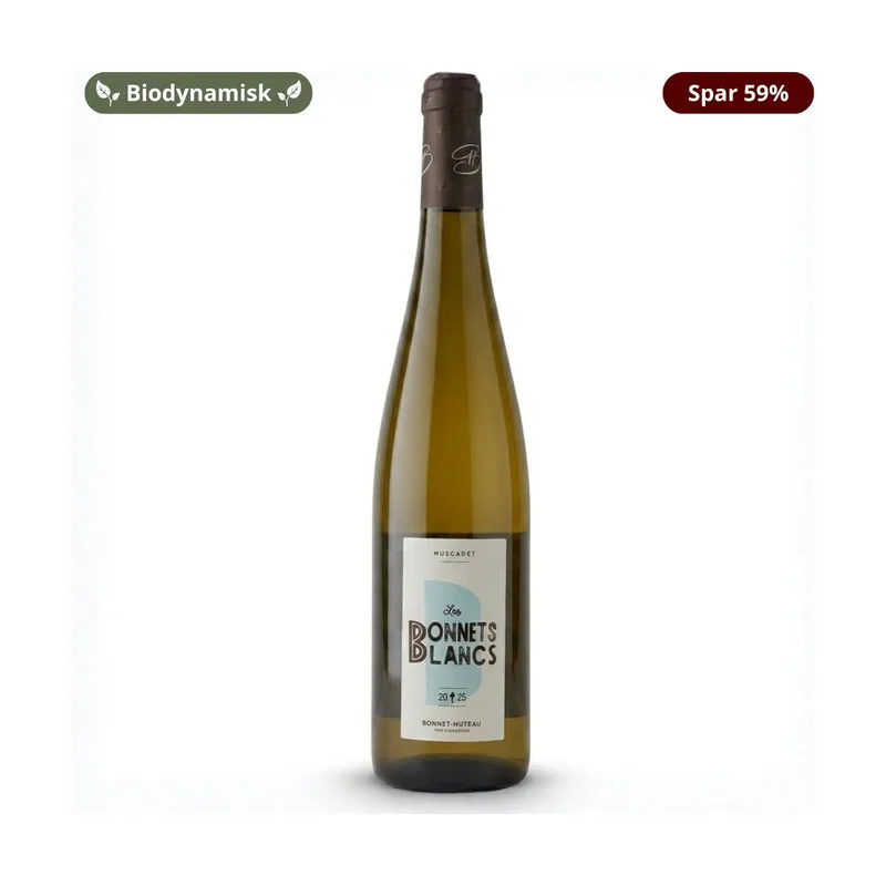 Bonnet Huteau Muscadet Les Bonnets Blancs, hvidvin, Loire Frankrig, Biodynamisk 2025 – Bonnet-Huteau